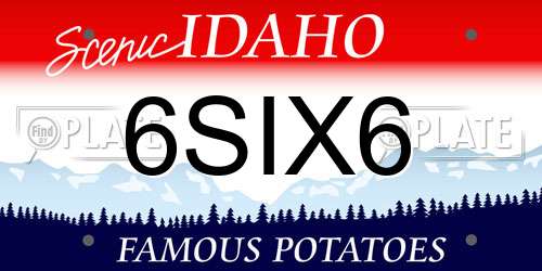 6SIX6 Idaho License Plate