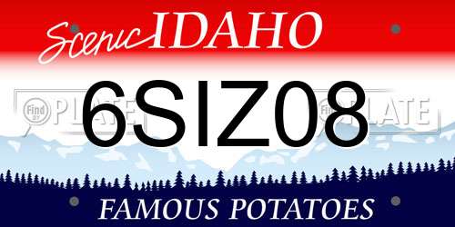 6SIZ08 Idaho License Plate