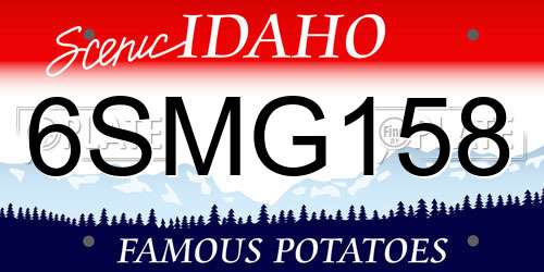 6SMG158 Idaho License Plate