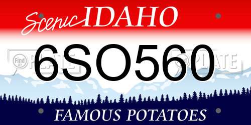 6SO560 Idaho License Plate