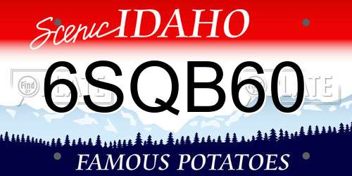 6SQB60 Idaho License Plate