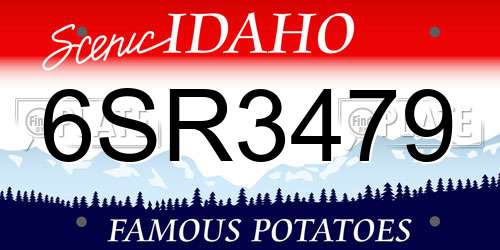6SR3479 Idaho License Plate