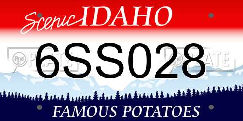 6SS028 Idaho License Plate