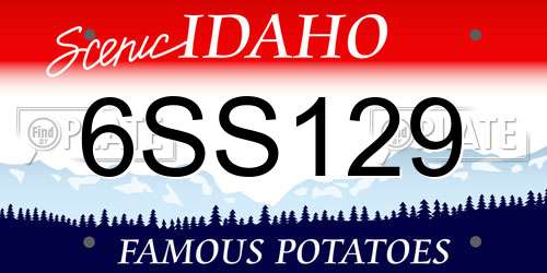 6SS129 Idaho License Plate