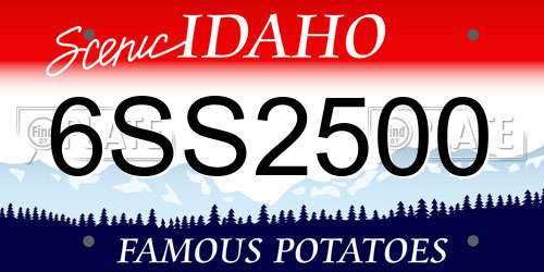 6SS2500 Idaho License Plate