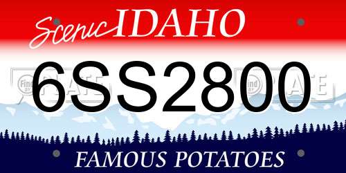 6SS2800 Idaho License Plate