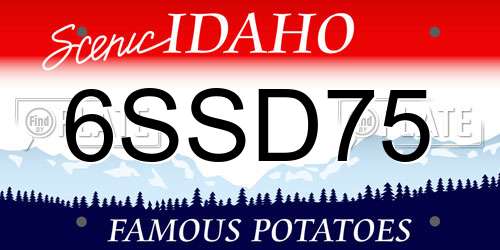6SSD75 Idaho License Plate