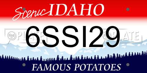 6SSI29 Idaho License Plate