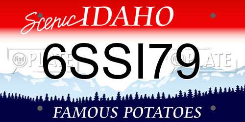 6SSI79 Idaho License Plate