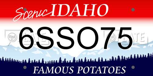 6SSO75 Idaho License Plate