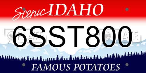6SST800 Idaho License Plate