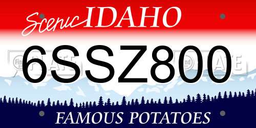 6SSZ800 Idaho License Plate