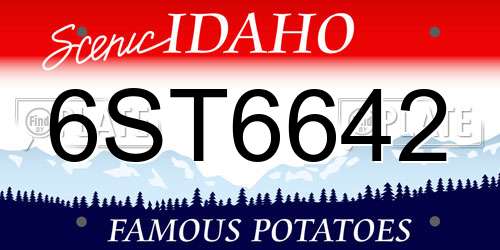 6ST6642 Idaho License Plate