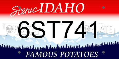 6ST741 Idaho License Plate