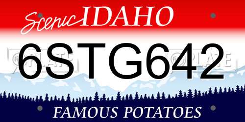 6STG642 Idaho License Plate