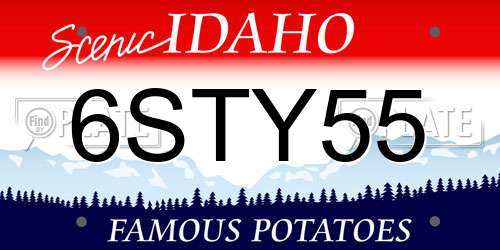 6STY55 Idaho License Plate