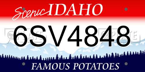 6SV4848 Idaho License Plate