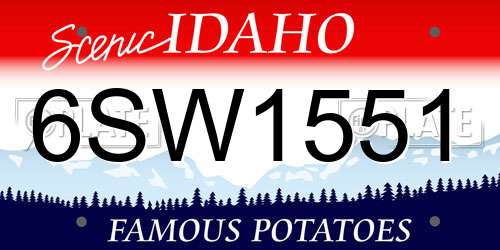 6SW1551 Idaho License Plate
