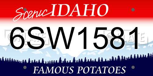 6SW1581 Idaho License Plate