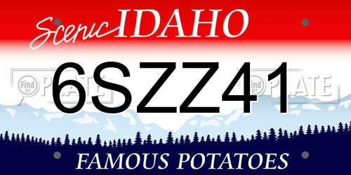 6SZZ41 Idaho License Plate