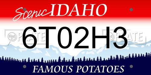 6T02H3 Idaho License Plate