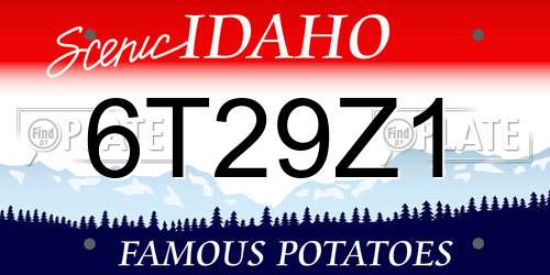 6T29Z1 Idaho License Plate