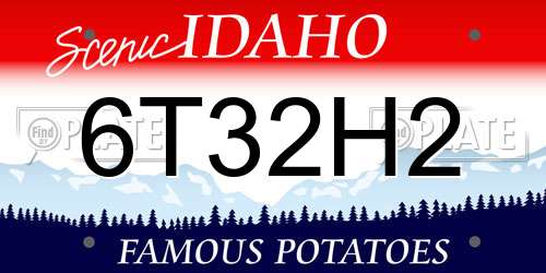 6T32H2 Idaho License Plate
