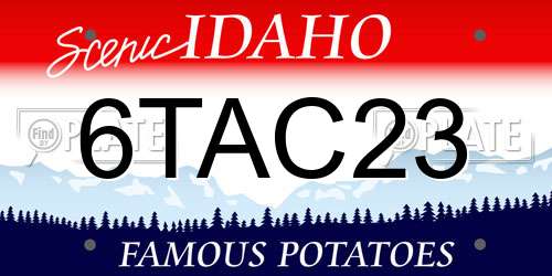 6TAC23 Idaho License Plate