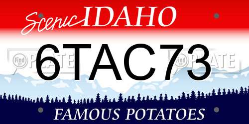 6TAC73 Idaho License Plate