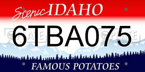 6TBA075 Idaho License Plate