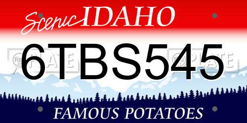 6TBS545 Idaho License Plate