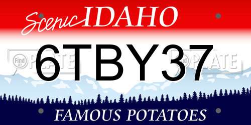 6TBY37 Idaho License Plate