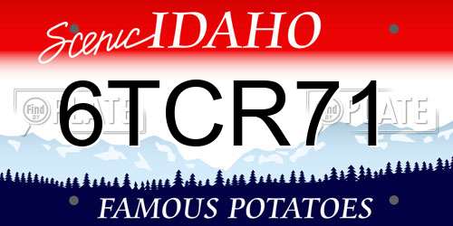 6TCR71 Idaho License Plate