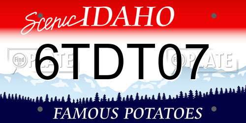 6TDT07 Idaho License Plate