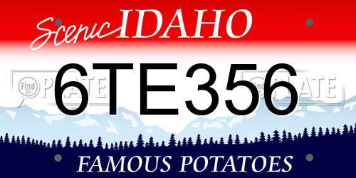 6TE356 Idaho License Plate