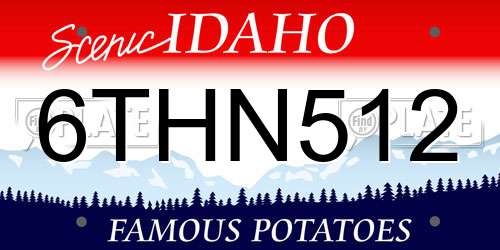 6THN512 Idaho License Plate