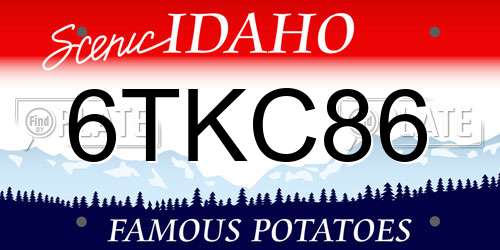 6TKC86 Idaho License Plate