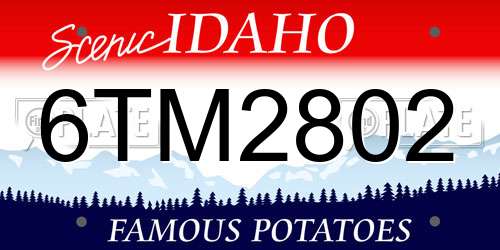 6TM2802 Idaho License Plate