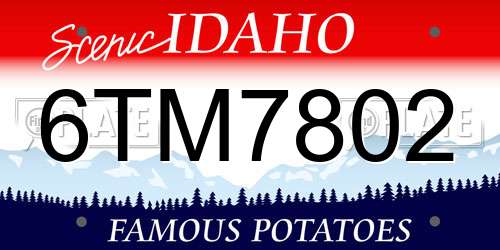 6TM7802 Idaho License Plate