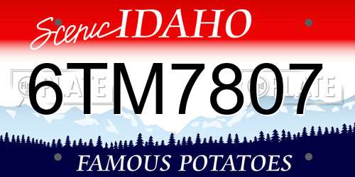 6TM7807 Idaho License Plate