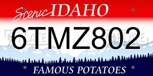 6TMZ802 Idaho License Plate