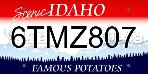 6TMZ807 Idaho License Plate