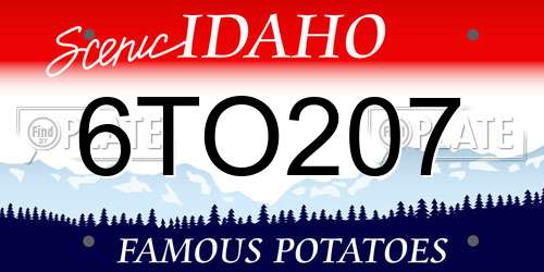6TO207 Idaho License Plate
