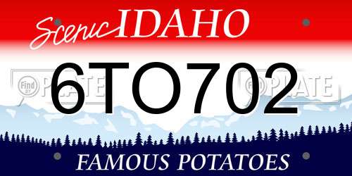 6TO702 Idaho License Plate