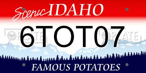 6TOT07 Idaho License Plate