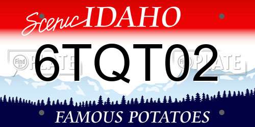 6TQT02 Idaho License Plate