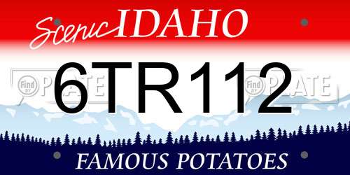 6TR112 Idaho License Plate