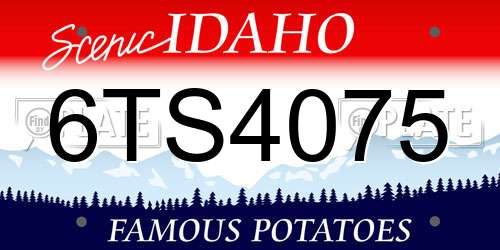 6TS4075 Idaho License Plate