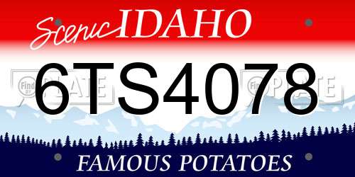 6TS4078 Idaho License Plate