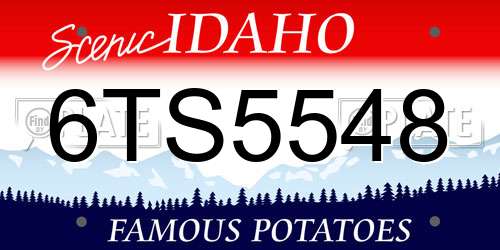 6TS5548 Idaho License Plate